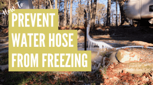 How to prevent rv water hose from freezing