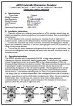 Flame King Propane Gas Regulator User manual