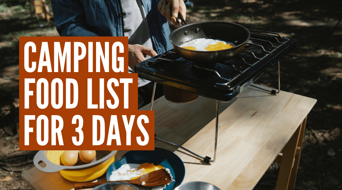 camping food list for 3 days