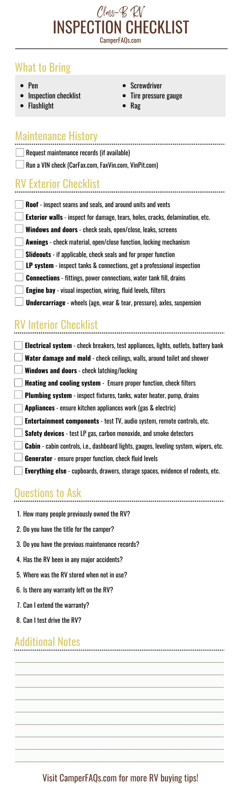 What to Look for When Buying a Used Camper Van (Checklist)