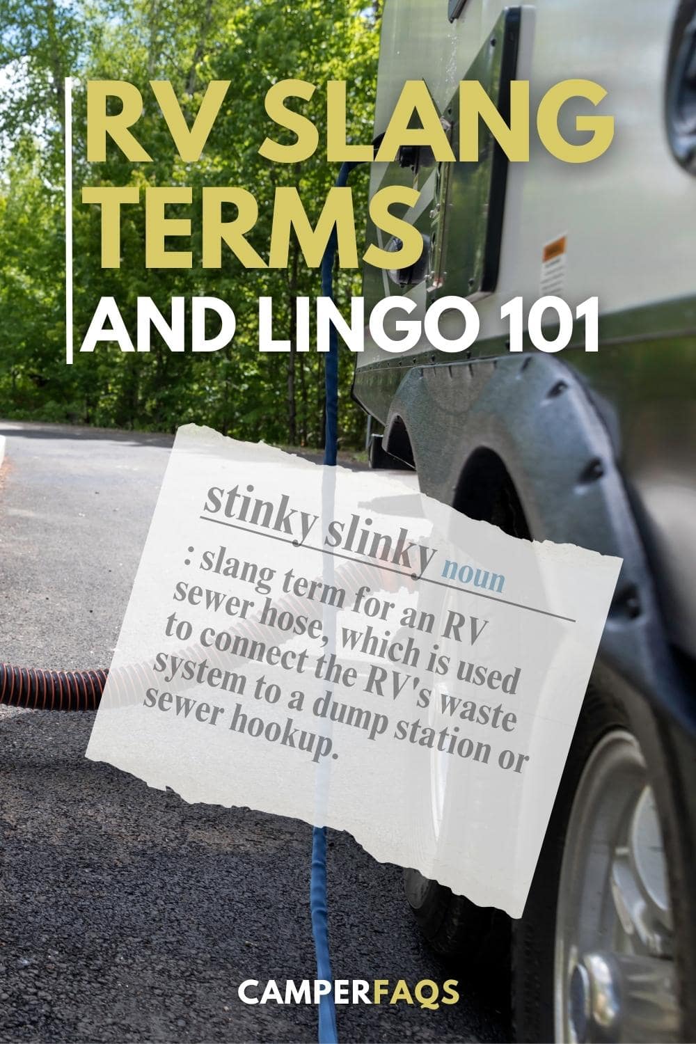 RV Slang Terms and Lingo 101