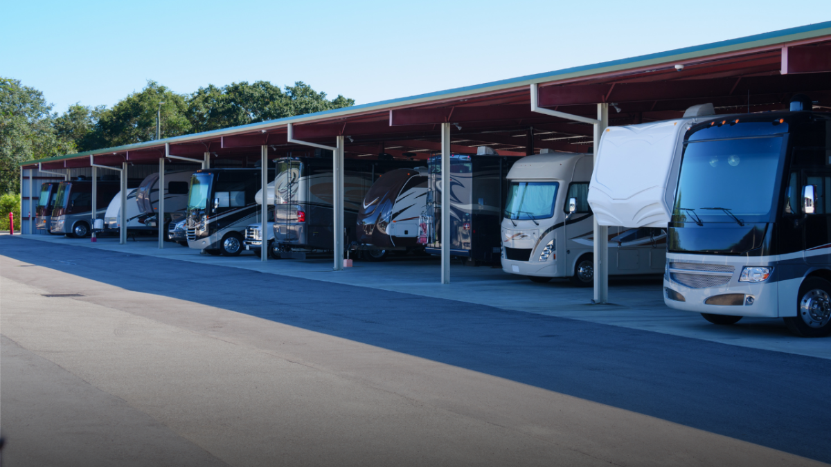 Covered RV storage facility