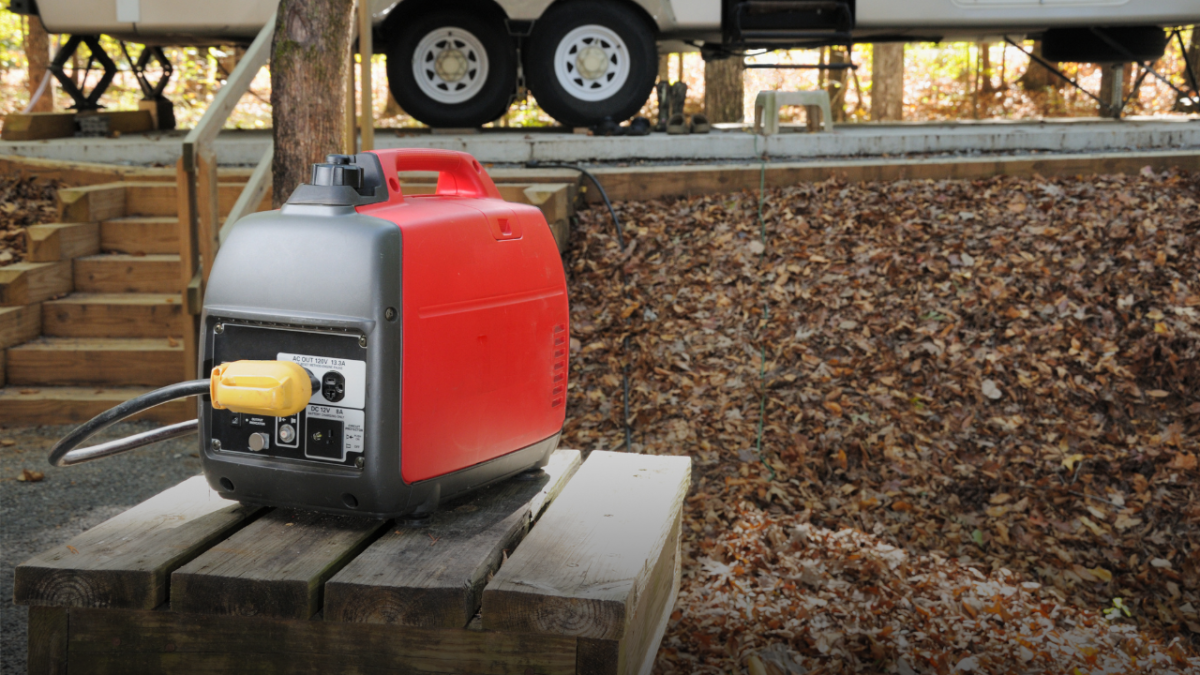 Generator powering an RV