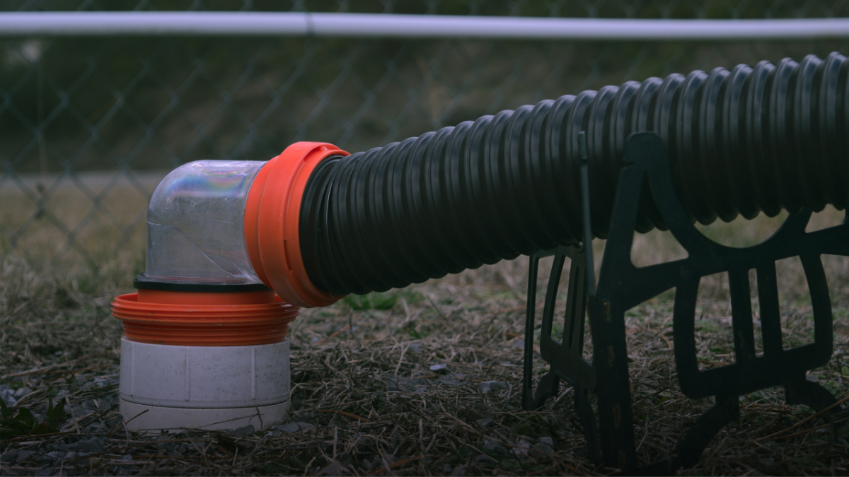 An RV sewer hose