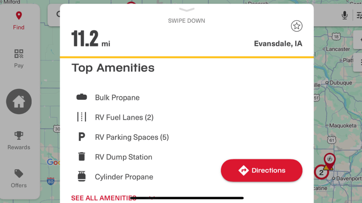 Location view in the Pilot App