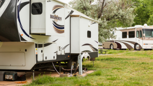 RV camping at Cherry Creek State Park in Denver, Colorado