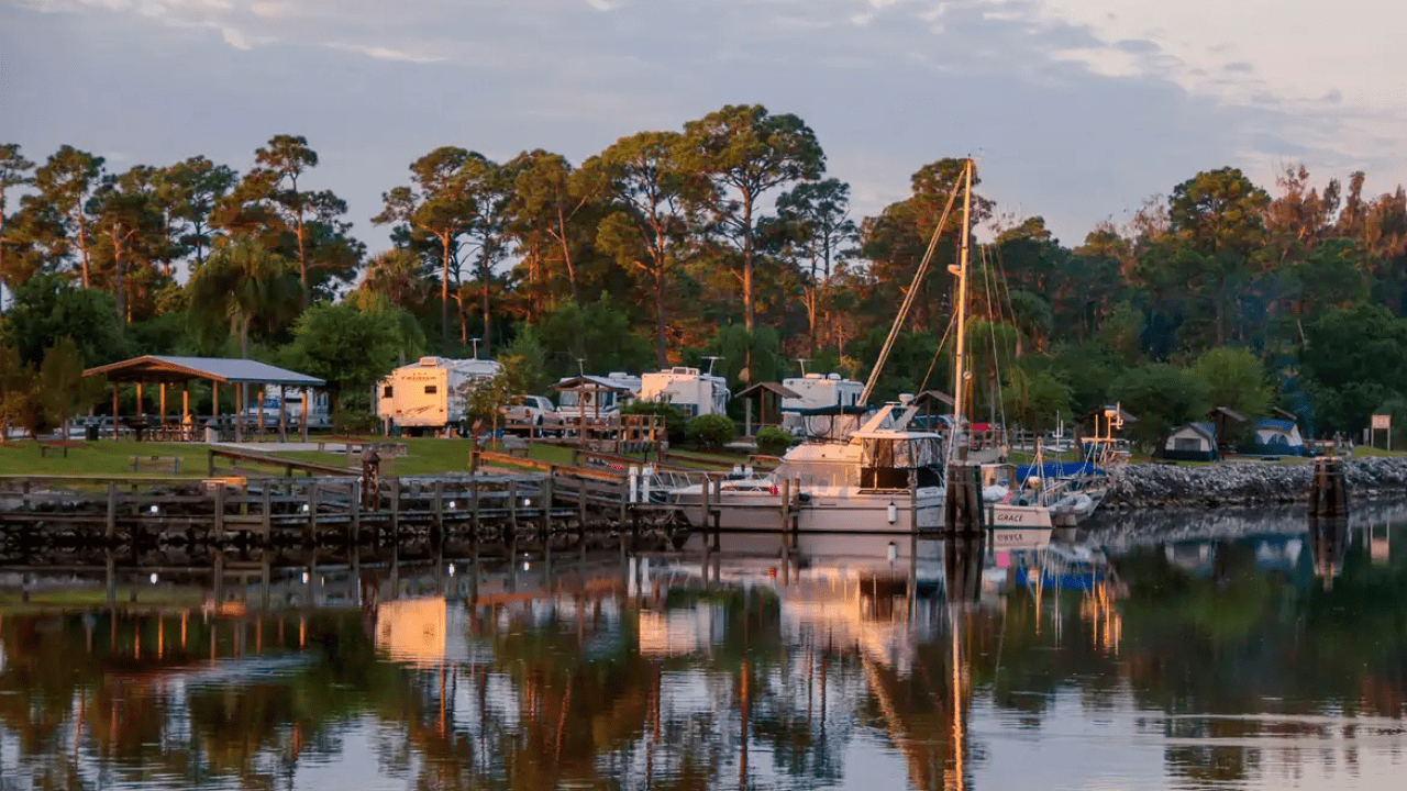 Scenic view of campground at St Lucie South