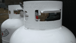 Two 20 pound RV propane tanks