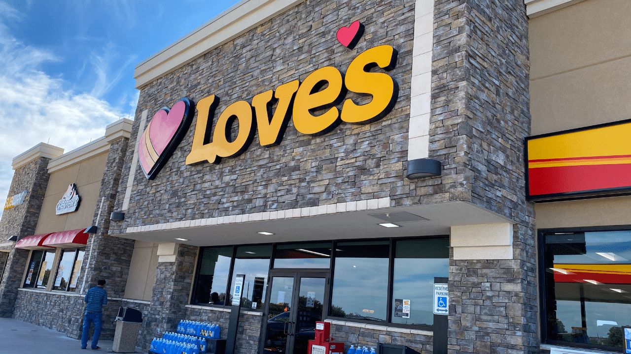 A Loves Truck Stop Gas Station in Sonora, Texas