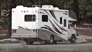 An RV camping at a national park