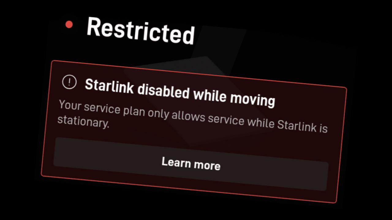 Starlink restriction notice