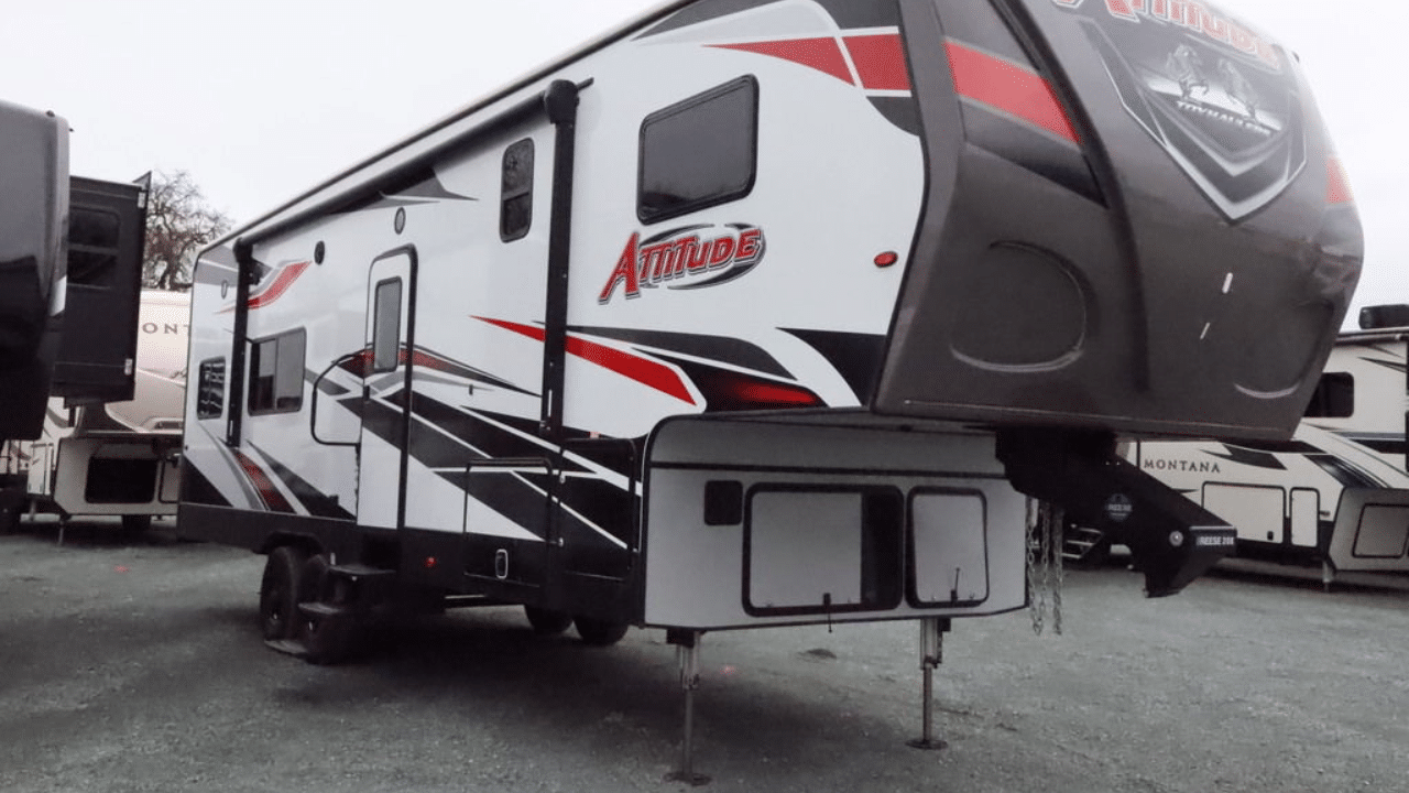 A fifth wheel previously for sale at the now closed Carson Pass RV