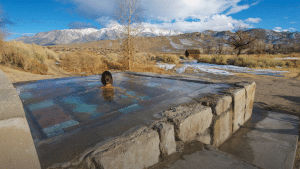 An RV site at Benton Hot Springs