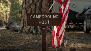 Campground host sign