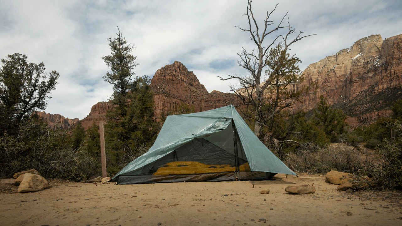 Tent camping near Zion National Park