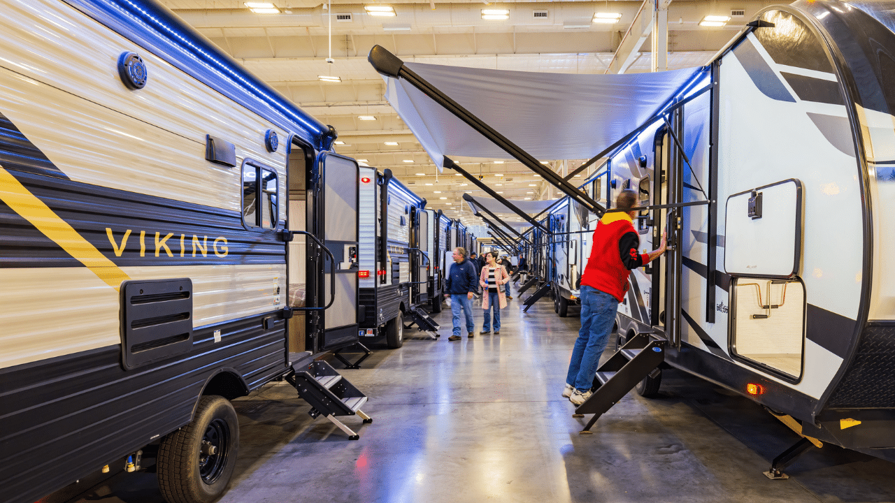 An RV and boat show in Oklahoma