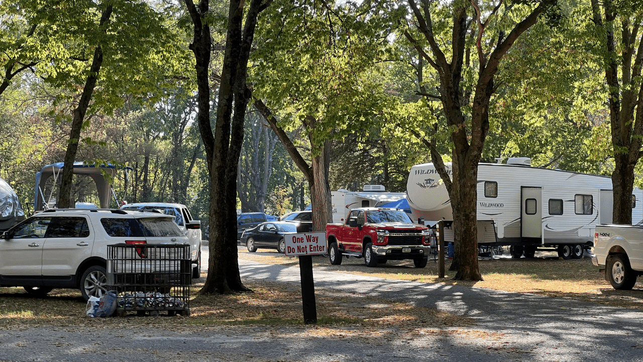 An RV campground in Iowa