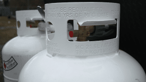 Two propane tanks