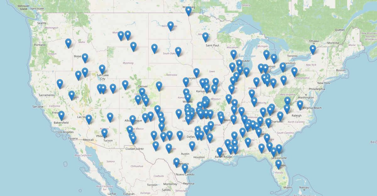 Love's RV Stop locations across the U.S.