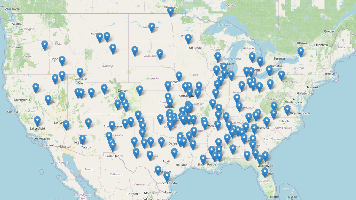 Loves RV Stops Map Screenshot