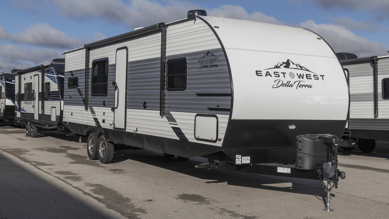 East To West Della Terra Travel Trailer. East To West is part of the Forest River RV family and a subsidiary of Berkshire Hathaway