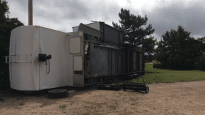 A flipped camper in Graham County Kansas