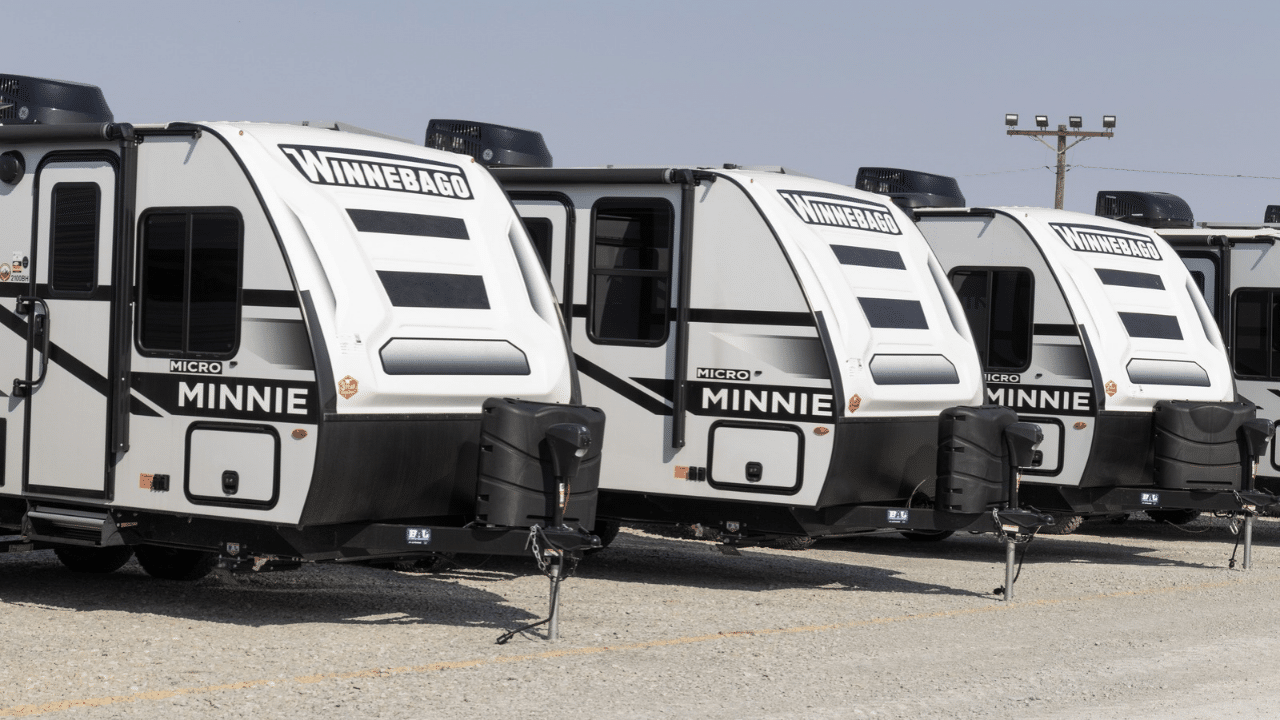 Winnebago Micro Minnie travel trailers at a dealership