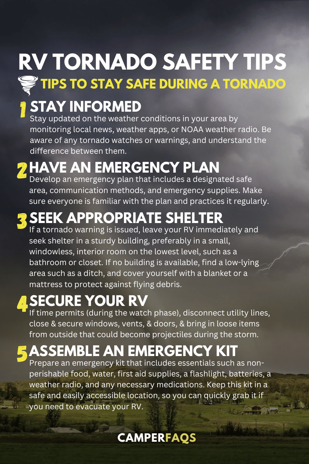 RV Tornado Safety Tips Pinterest Post