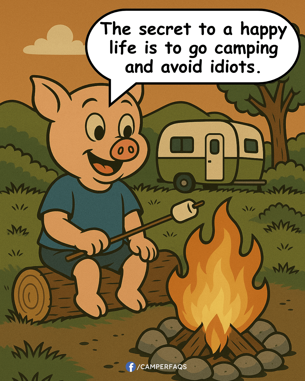 The secret to a happy life is to go camping and avoid idiots community