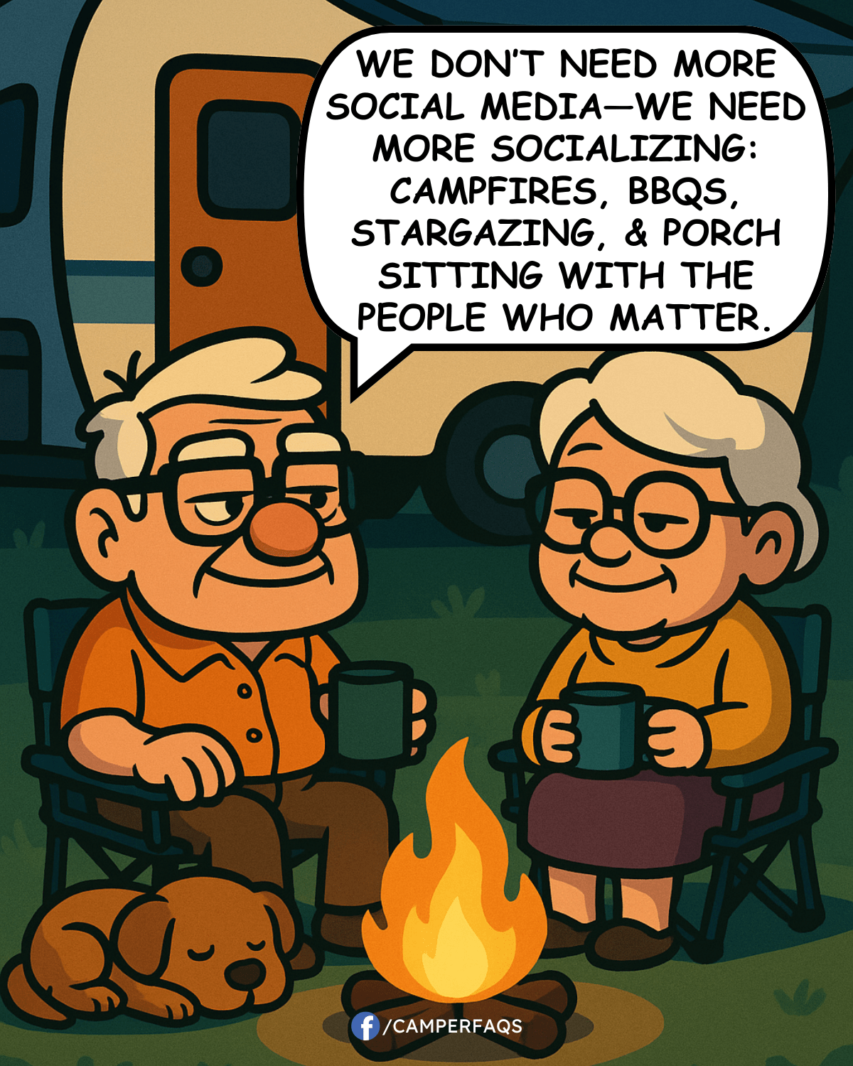 Community We don’t need more social media—we need more socializing campfires, BBQs, Stargazing, & porch sitting with the people who matter